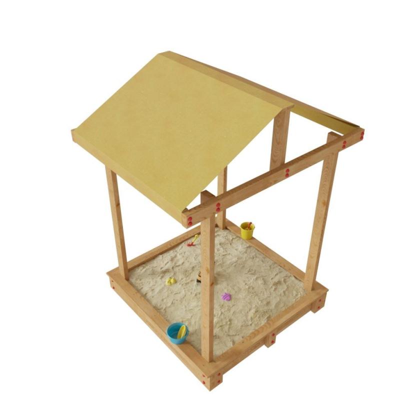 Детская песочница "ДЮНА с крышей" покрытие масло (стандарт)
