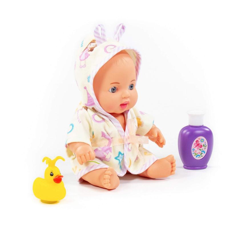 Пупс Полесье "Славный" 24 см с набором для купания (2 предмета) арт.78292