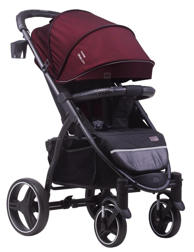 Коляска прогулочная Bubago Model Cross City Bordo бордовый