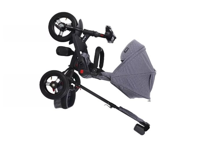 Велосипед трехколесный Moby kids NEW Leader 360° 12X10 Air Car графит