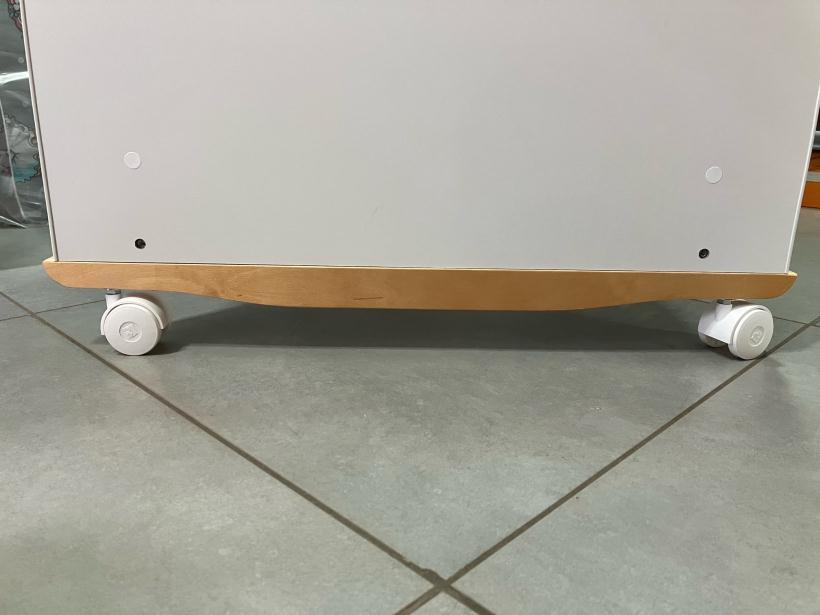 Кровать Белуччи колесо, качалка, цвет белый