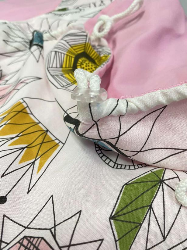 Фаст-слинг двусторонний цвет розовый/пестрый