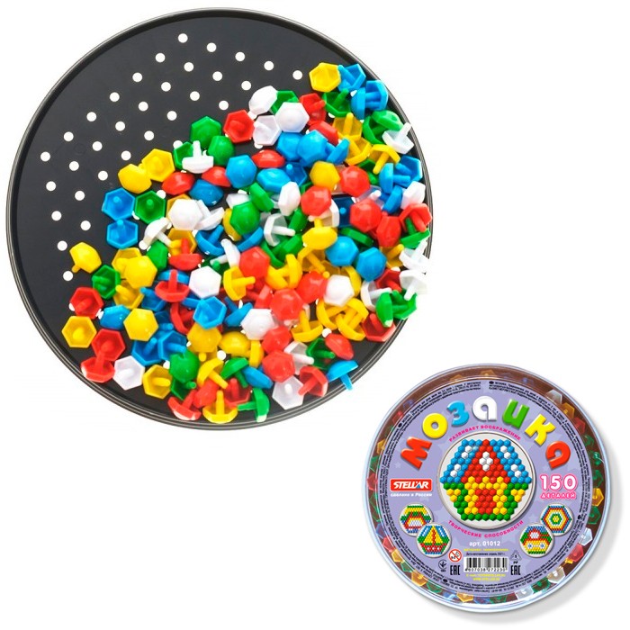 Мозаика d13мм 150шт. круглая 01012
