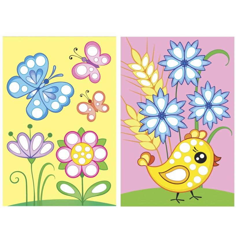 Краски пальчиковые Луч Кроха пастельные 6 цветов х 60 мл + 2 карточки-расскраски