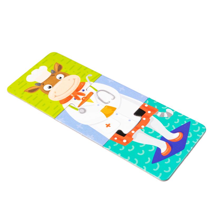 Пазлы тройные Baby Toys Звери и профессии 24 элемента