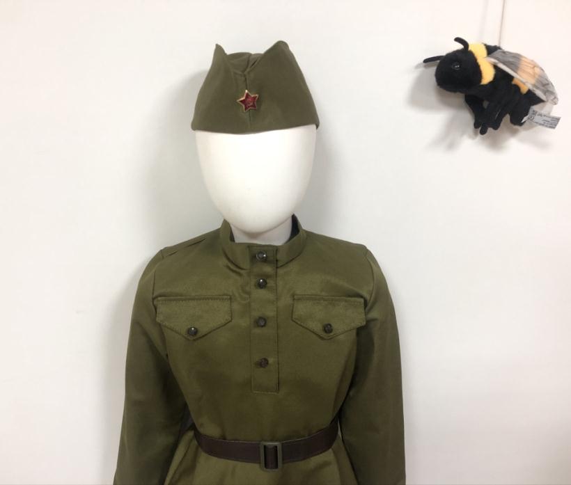 Военная форма Платье ВОВ, возраст 3-5, 5-7, 8-10 лет