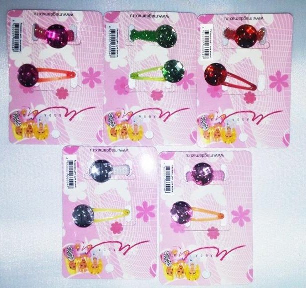 Резинка д/волос "Кристалл" 1шт + заколка 1 шт в уп.