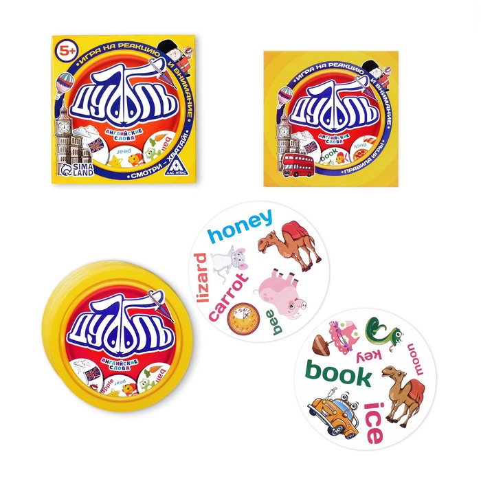 Игра настольная "Дуббль Английские слова" от 5 лет арт.2579446