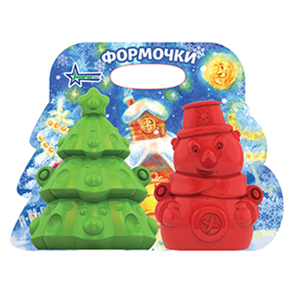 Формочки для снега Елочка и Снеговик Нордпласт арт.336