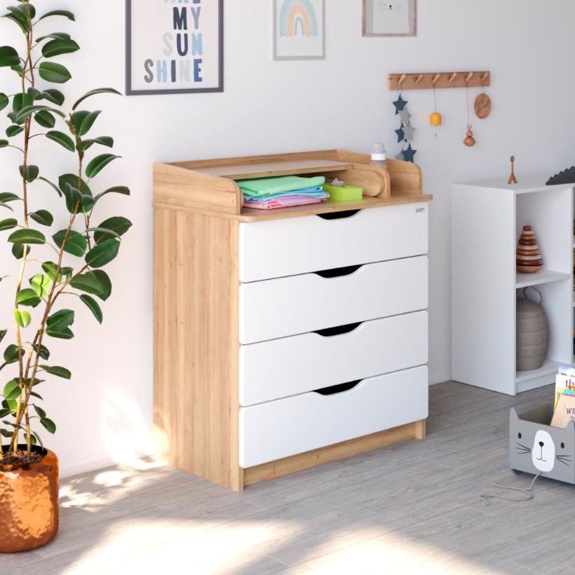 Комод Атон серия Сириус-2 Wood 804 ПВХ дуб галифакс, 4 ящика