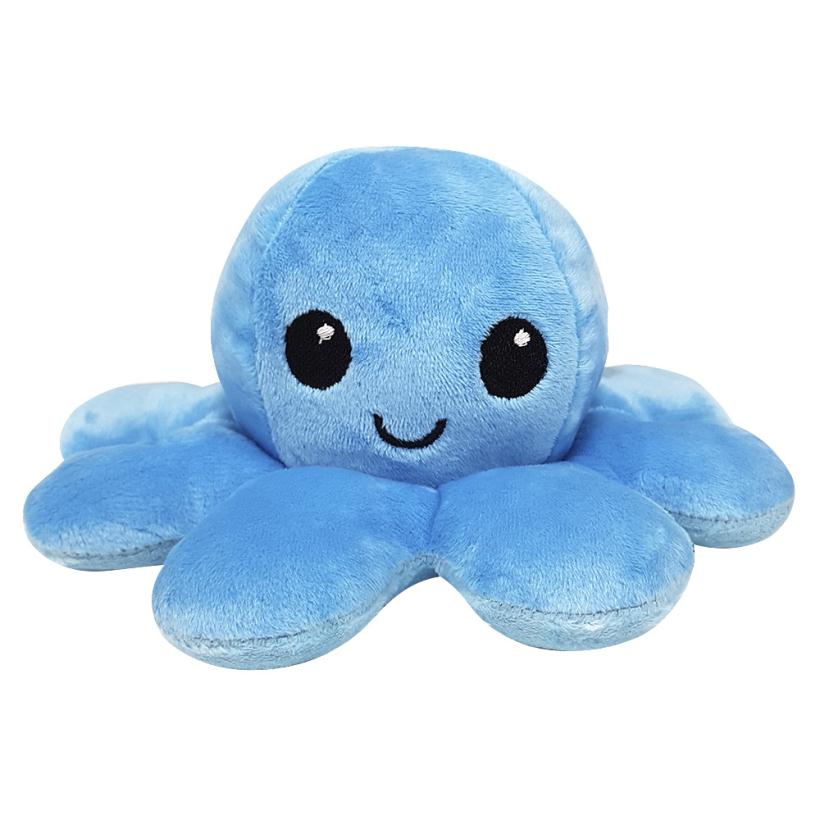 Мягкая игрушка-перевертыш FANCY Осьминожка голубой 10 см арт.OSMI0UG