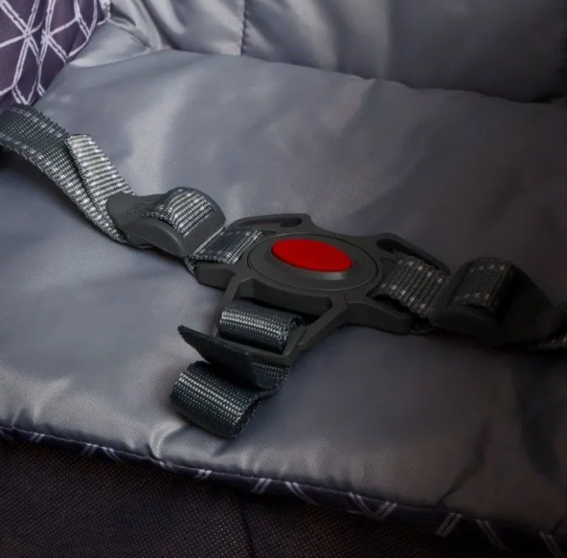 Санки-коляска Nika Наши детки серый с ромбиками НДТ3-1К/4