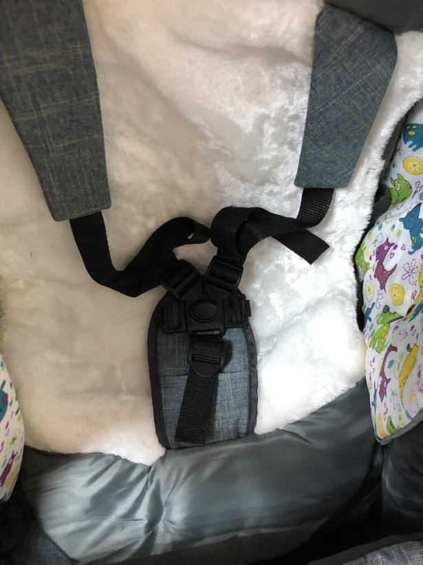 Санки-коляска Galaxy Snow kids 3-3С джинс серый с зеленым