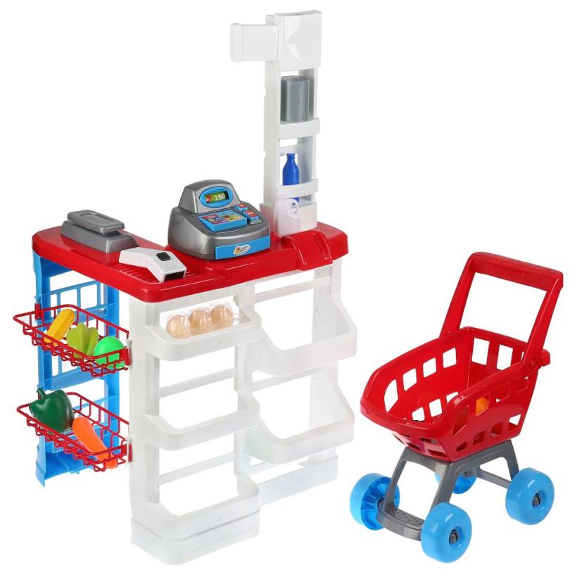 Супермаркет "Играем вместе" на батарейках, со светом и звуком, высота 82 см, с аксессуарами