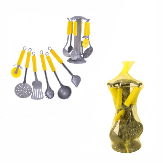 Кухонный набор (поварешка, толкушка, лопатка, нож д/пиццы) Совтехстром арт.У543