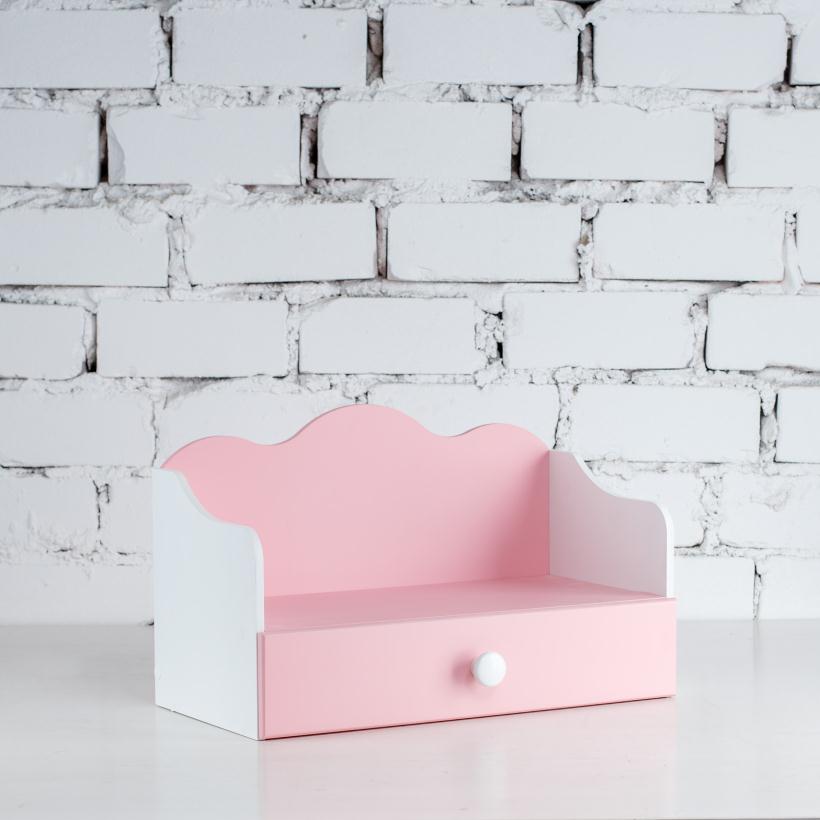 Диван-кровать для кукол Розовый сон с комплектом постельного белья ДК001