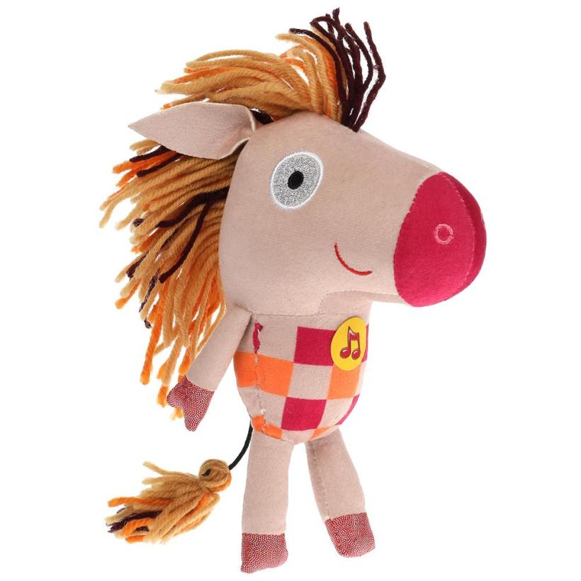 Мягкая игрушка Зебра в клеточку Зебра клеточка 20см муз.чип