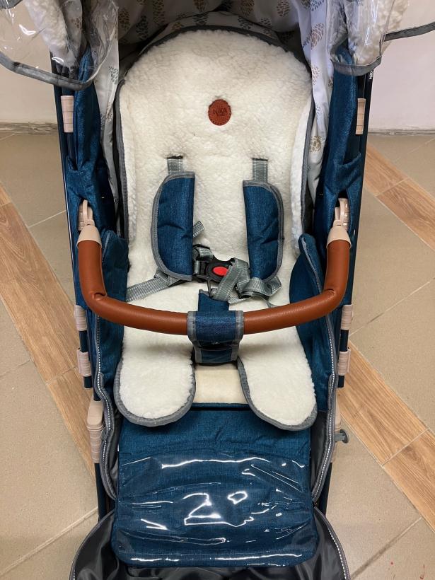 Санки коляска Ника Детям НД7-8K синий меланж