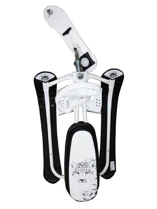 Снегокат Дэми Ирбис с удлиненным сидением, белый арт.СНК.05-02