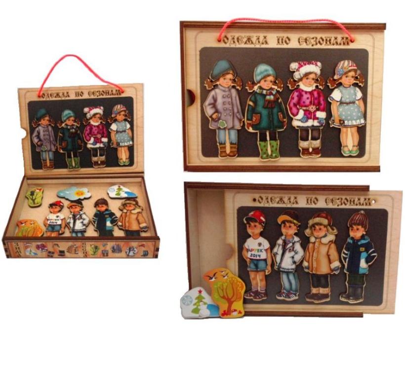 Игра на магнитах Одежда по сезонам Бэмби 7749