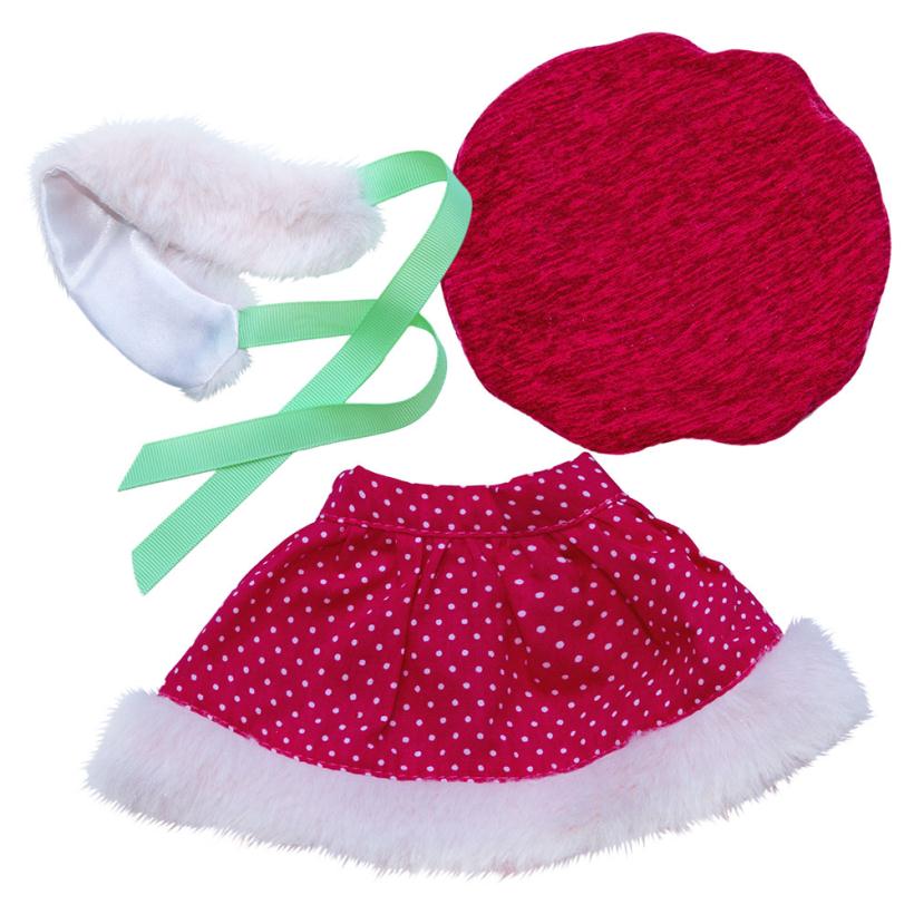 Юбка с меховым воротником и берет для Зайки Ми 15 см OSidX-438