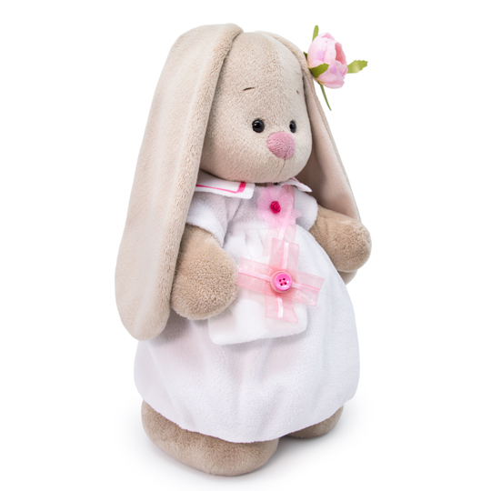 Мягкая игрушка Зайка Ми 32 см в платье с сумочкой StM-308