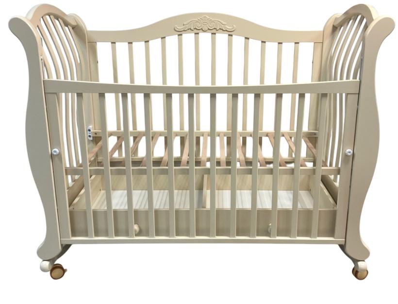 Кровать Гандылян Габриэлла Люкс колесо, ящик (слоновая кость)