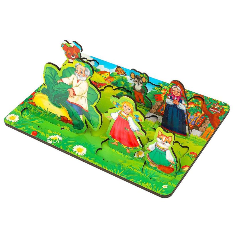 Деревянная рамка-вкладыш Репка 6 вкладышей