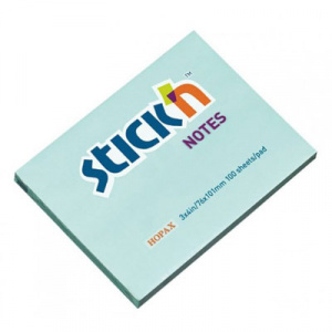 Стикеры самоклеящиеся Hopax 76*101мм 100л пастель, голубой 21152