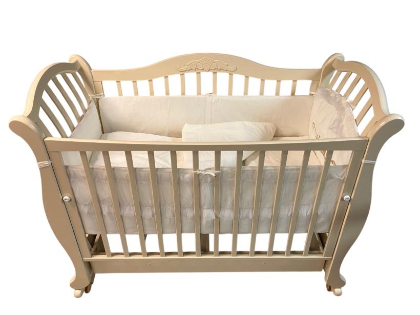 Кровать Гандылян Габриэлла Люкс колесо, ящик (слоновая кость)