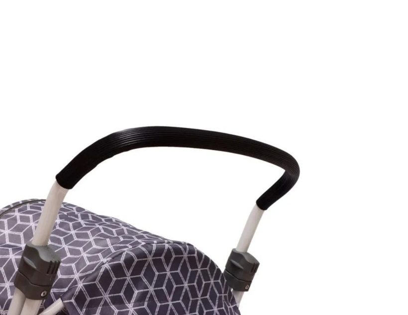 Санки-коляска Nika Наши детки серый с ромбиками НДТ3-1К/4