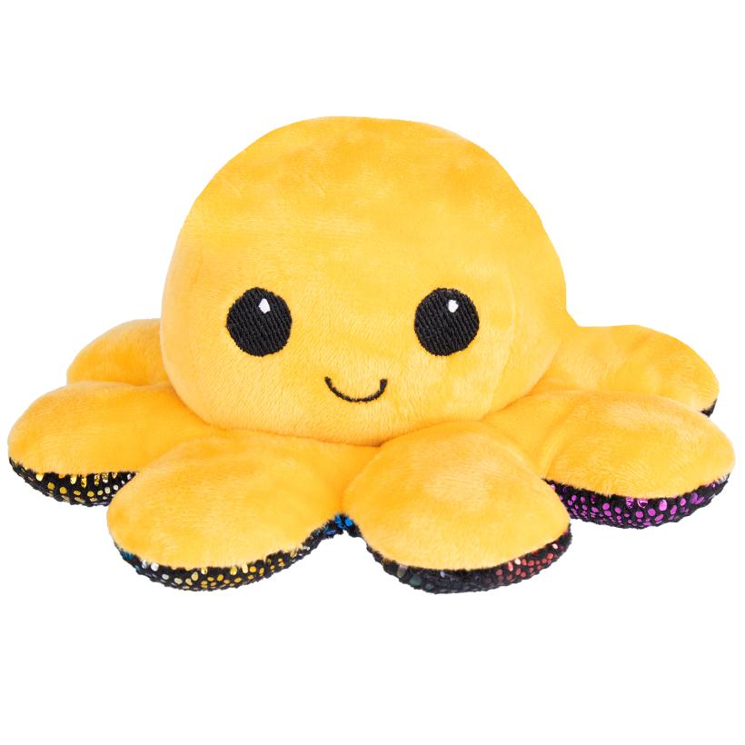 Мягкая игрушка-перевертыш FANCY Осьминожка желтый 10 см арт.OSMI0U
