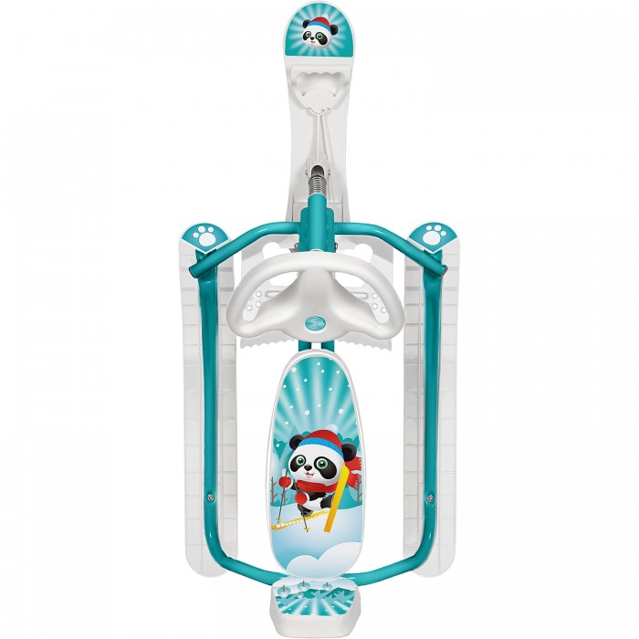 Снегокат Дэми Панда, высокий, каркас бирюзовый арт.СНК.12
