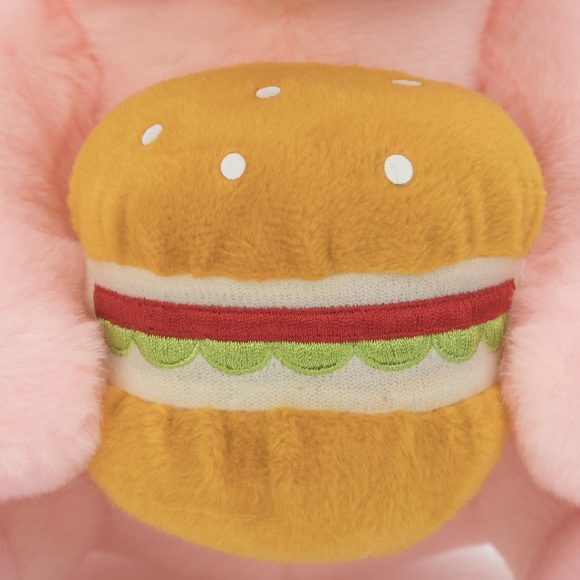 Мягкая игрушка "Поросенок Обжора с гамбургером", 23 см
