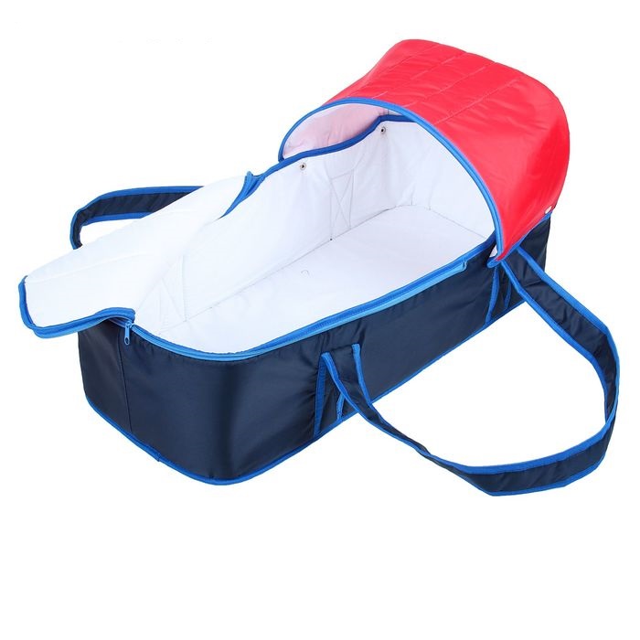 Люлька-переноска для коляски КАРАПУЗ цвет сине-красный