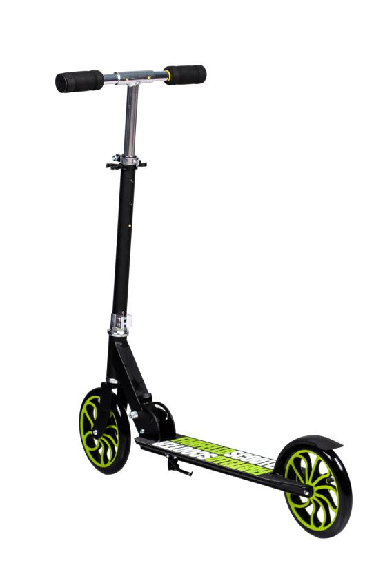 Самокат 2-х колёсный Farfello черный/зеленый арт.M-396B(4)