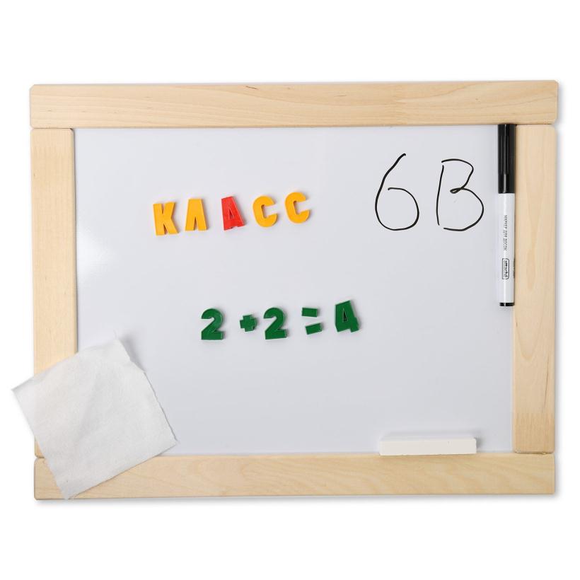 Доска магнитно-маркерная с поддоном двухсторонняя арт.02081