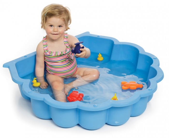 Песочница Paradiso Ракушка Maxi одинарная, цвет голубой 102 х 88 х 20 см