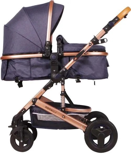 Коляска-трансформер Luxmom 530-W 3 в 1 джинсовый синий