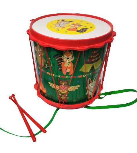 Тульский Барабан Походный принт звери (разный цвет окантовки) арт.С2-1А