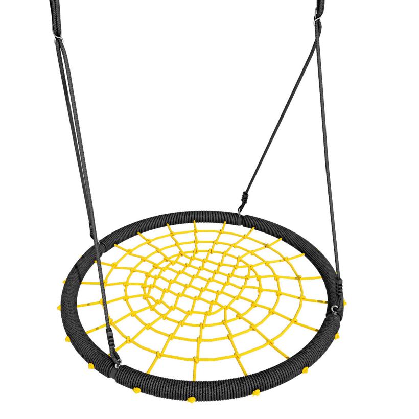 Качели-гнездо ROMANA сиденье из сетки 100 см, желтый/черный