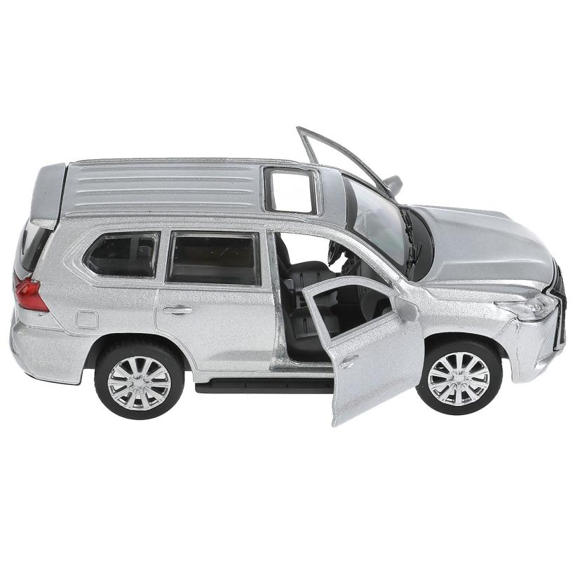 Инерционная металлическая модель - LEXUS LX570, 12 см, открываются двери, серебристый арт.LX570-SL