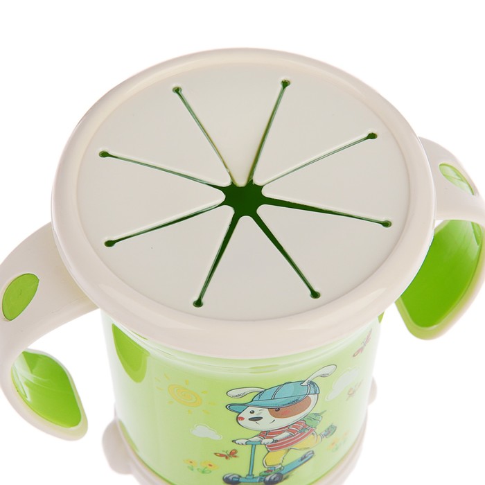 Чашка для сухих завтраков с декором 270 мл. (зелёный) арт.4313044