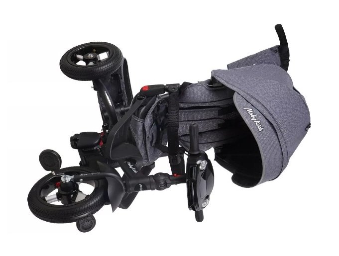 Велосипед трехколесный Moby kids NEW Leader 360° 12X10 Air Car графит