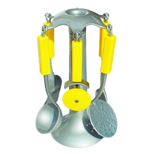 Кухонный набор (поварешка, толкушка, лопатка, нож д/пиццы) Совтехстром арт.У543