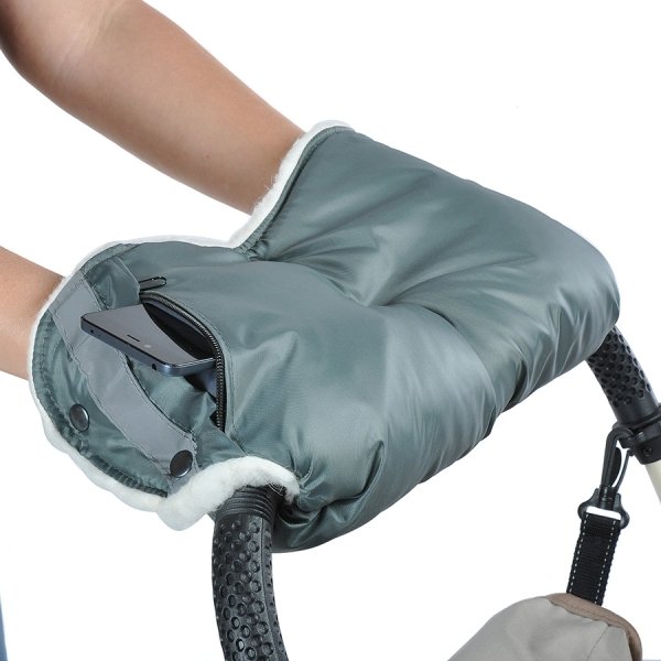 Муфта для коляски с карманом на молнии BAMBOLA 111В (серый)