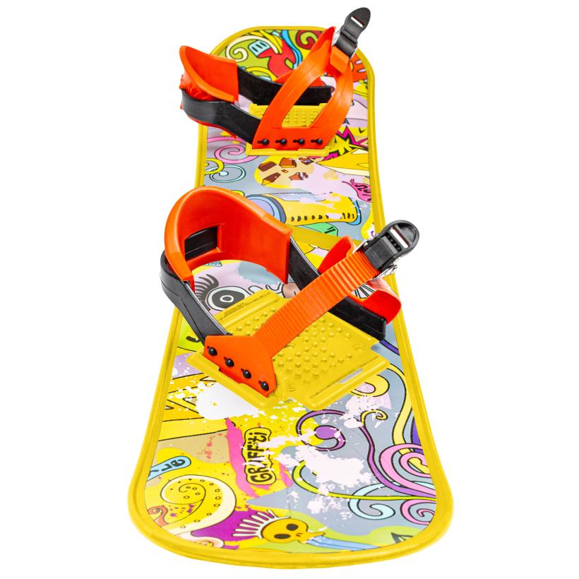 Сноуборд детский Олимпик с жесткими креплениями, желтый арт.СД 01.00