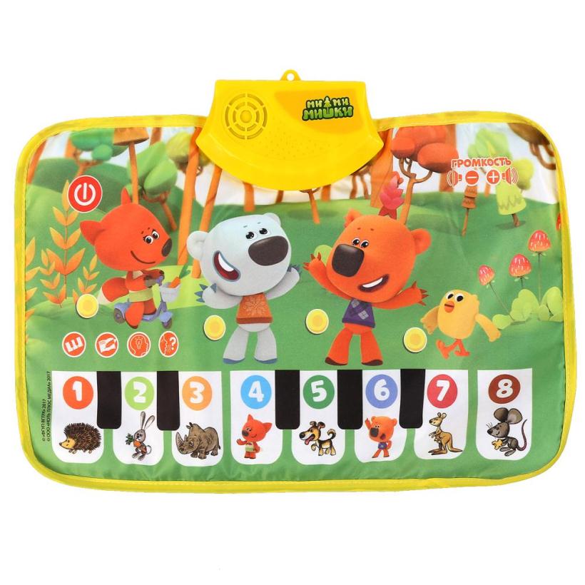 Музыкальный коврик-пианино Мимимишки на батарейках