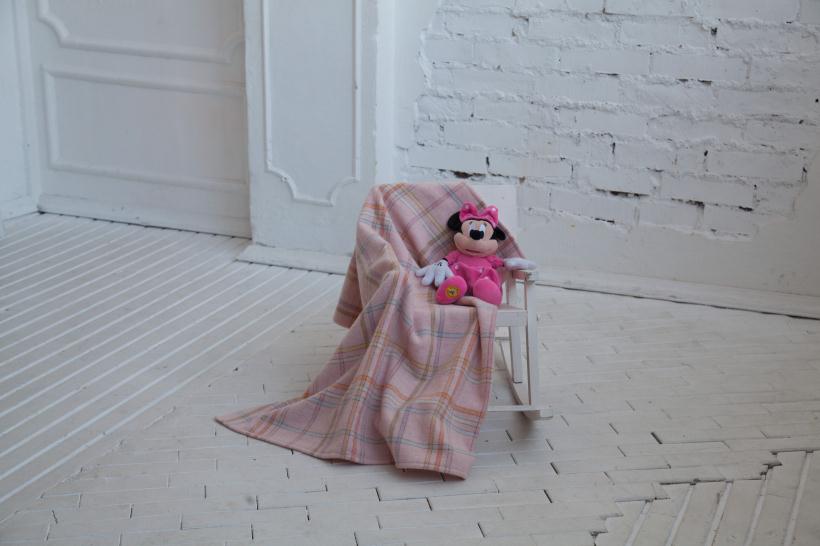 Плед Бэби 100*150 см розовый из шерсти мериноса арт.D.13.24.ПБ