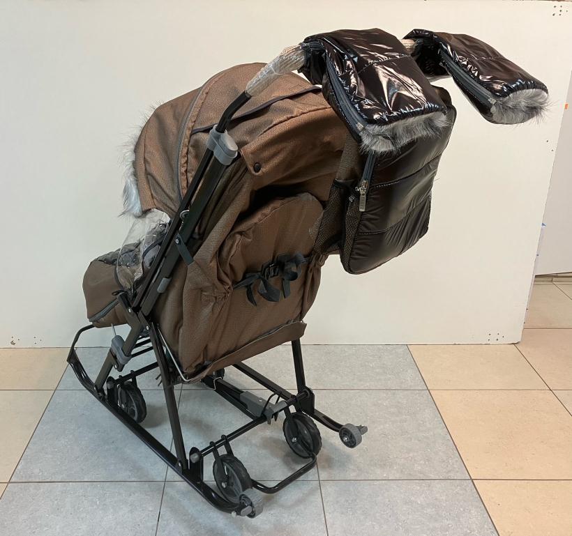 Санки-коляска NOVA бронза